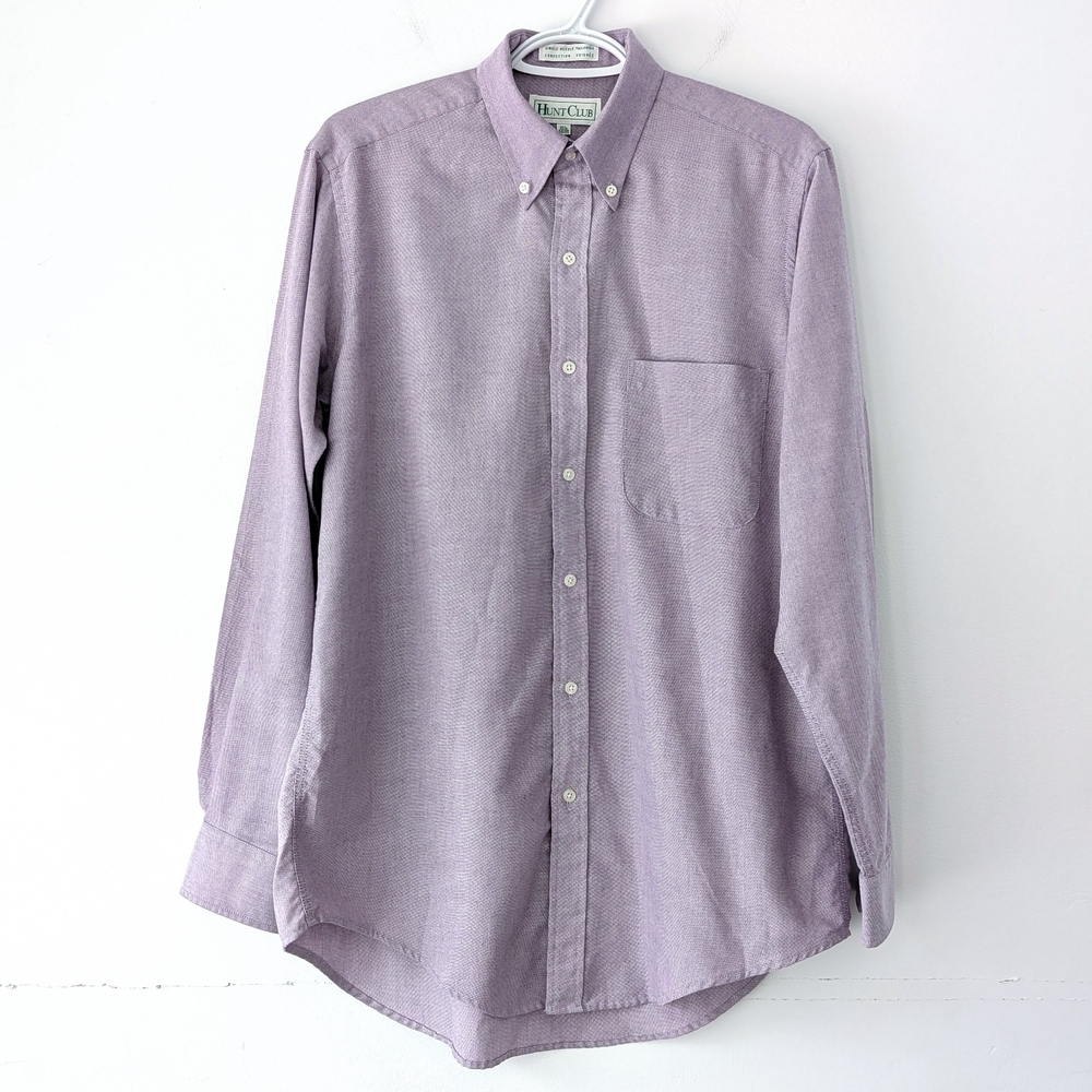 Hunt Club Men’s Light Lavender Button-Down Shirt - Picture 2 of 7